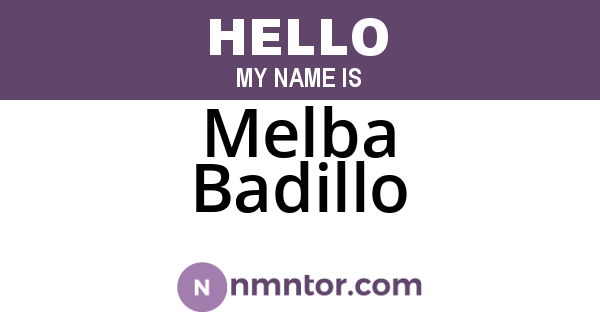 Melba Badillo
