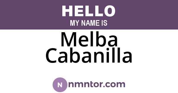 Melba Cabanilla