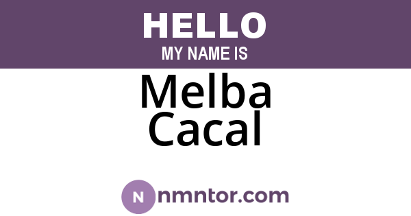 Melba Cacal