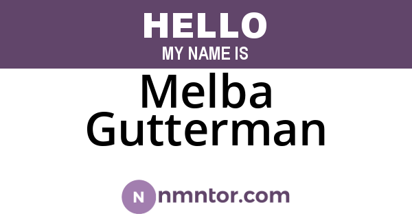 Melba Gutterman