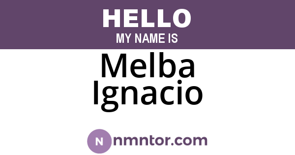 Melba Ignacio