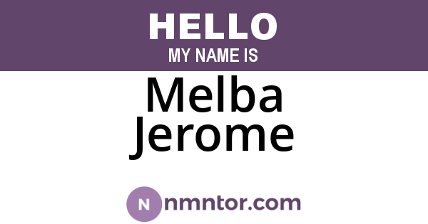 Melba Jerome