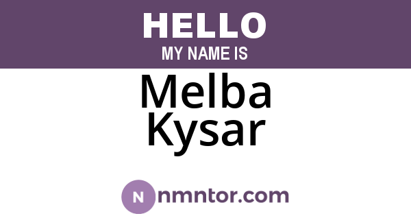 Melba Kysar