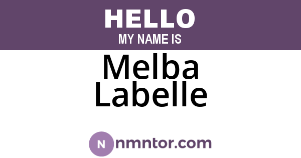Melba Labelle