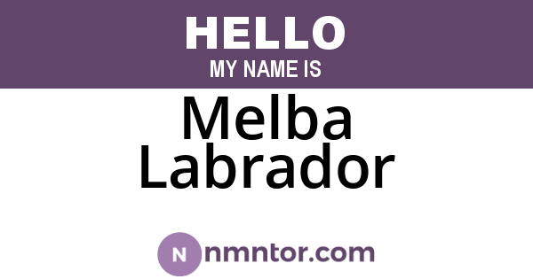 Melba Labrador