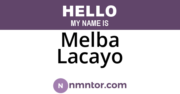 Melba Lacayo