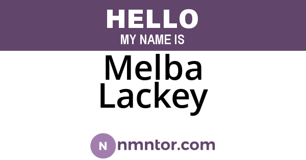 Melba Lackey