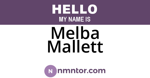Melba Mallett