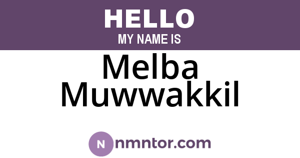 Melba Muwwakkil
