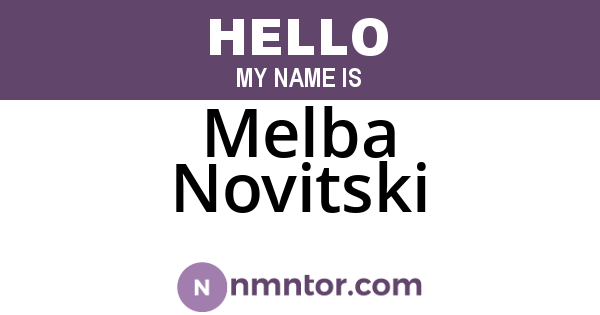 Melba Novitski