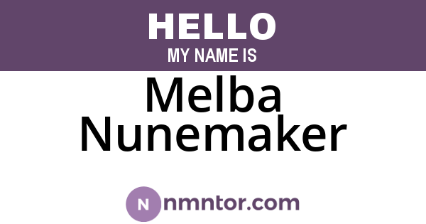 Melba Nunemaker