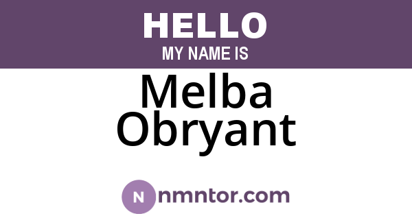 Melba Obryant