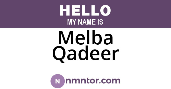 Melba Qadeer