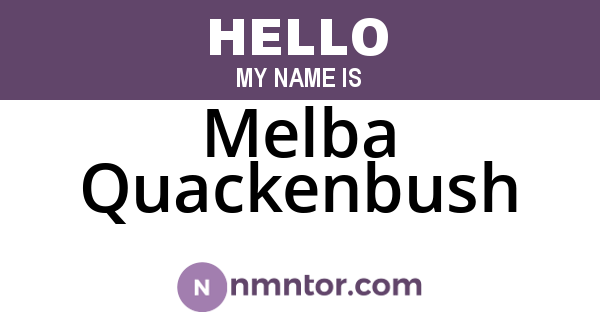 Melba Quackenbush