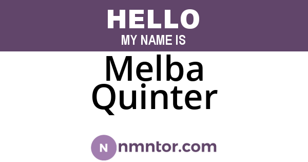 Melba Quinter