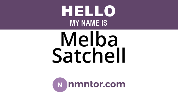 Melba Satchell