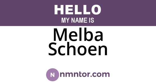 Melba Schoen