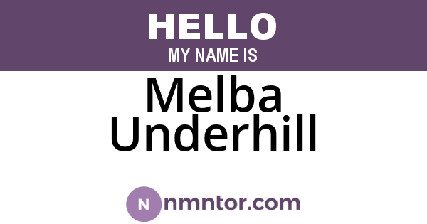 Melba Underhill