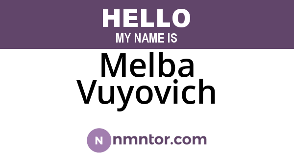 Melba Vuyovich
