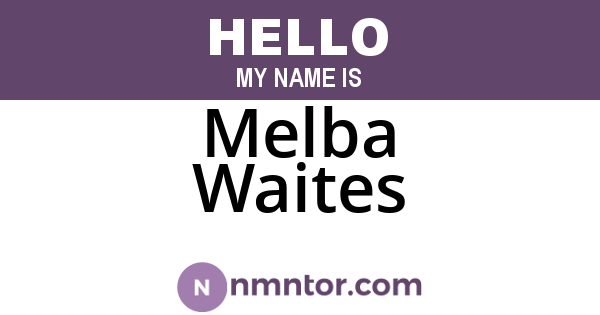 Melba Waites
