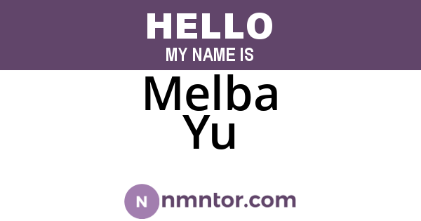 Melba Yu