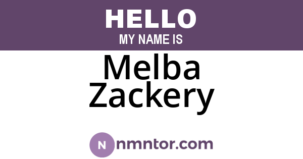 Melba Zackery