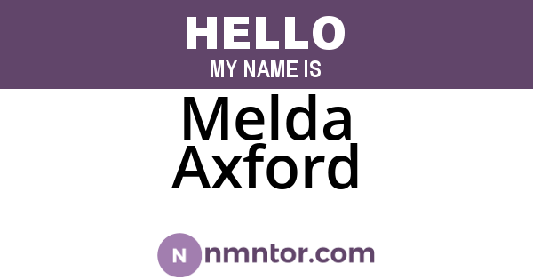 Melda Axford