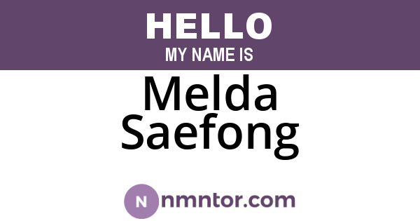 Melda Saefong