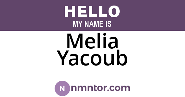 Melia Yacoub