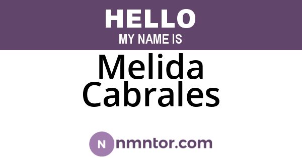 Melida Cabrales