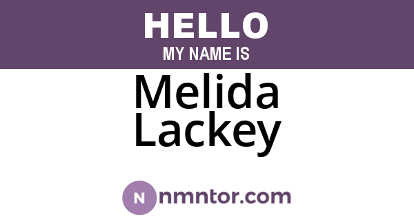 Melida Lackey