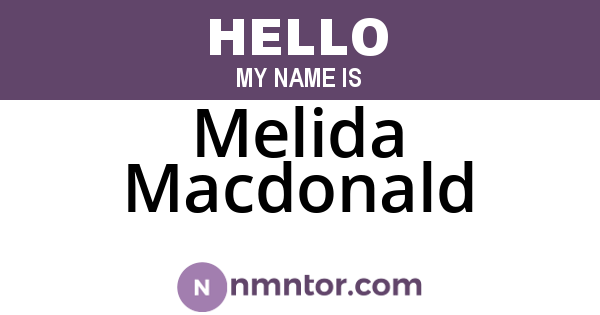 Melida Macdonald