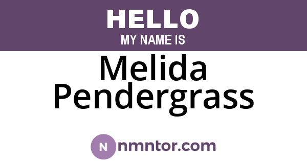 Melida Pendergrass