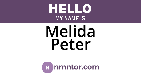 Melida Peter