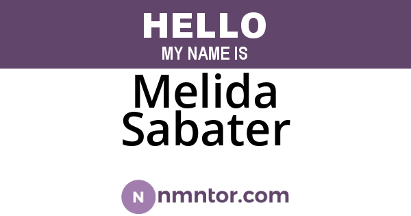 Melida Sabater
