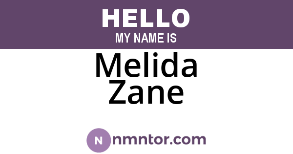 Melida Zane