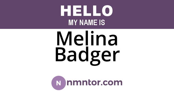 Melina Badger