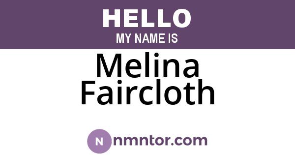 Melina Faircloth