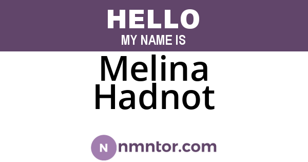 Melina Hadnot
