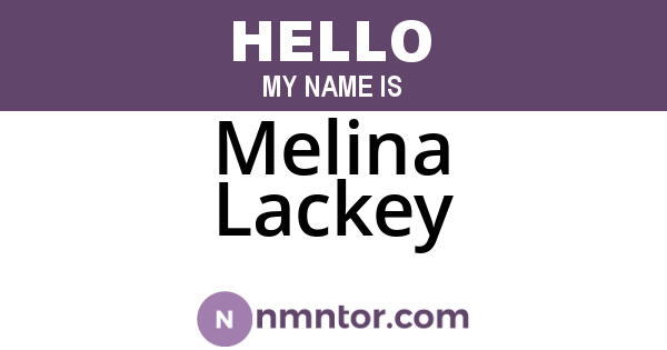 Melina Lackey
