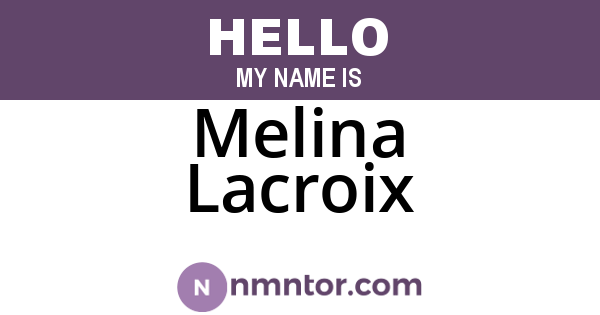 Melina Lacroix