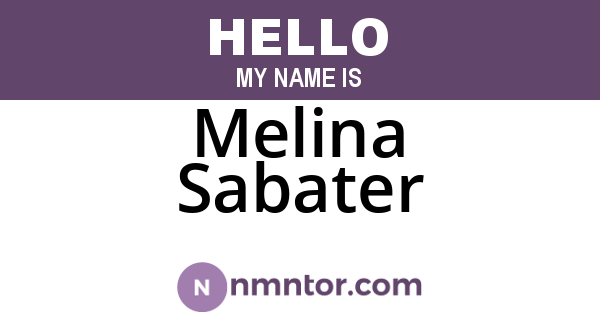 Melina Sabater