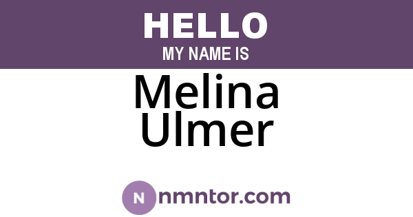 Melina Ulmer