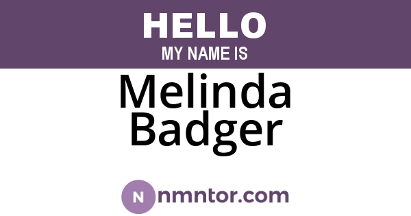 Melinda Badger