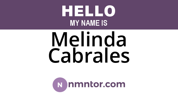 Melinda Cabrales