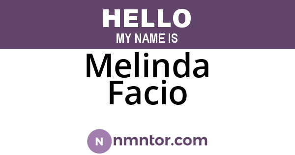 Melinda Facio