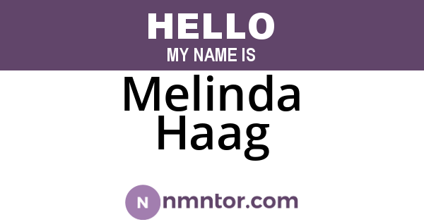 Melinda Haag