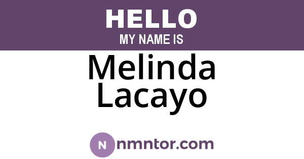 Melinda Lacayo