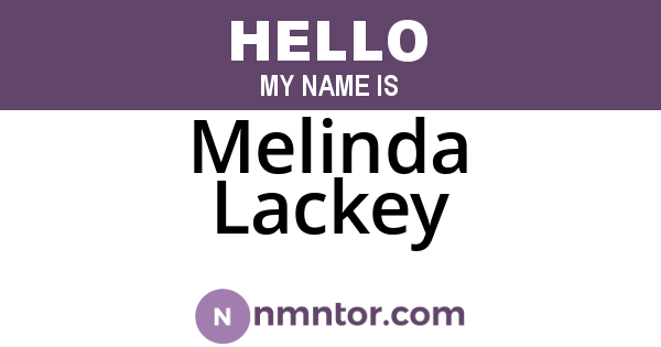 Melinda Lackey