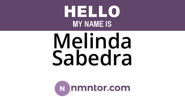 Melinda Sabedra